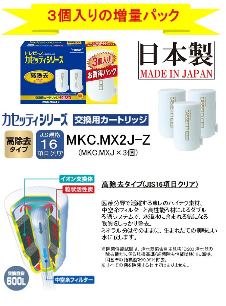 TORAY トレビーノカセッティ MKC.MX2J-Z 高除去 - organicfarmermag.com