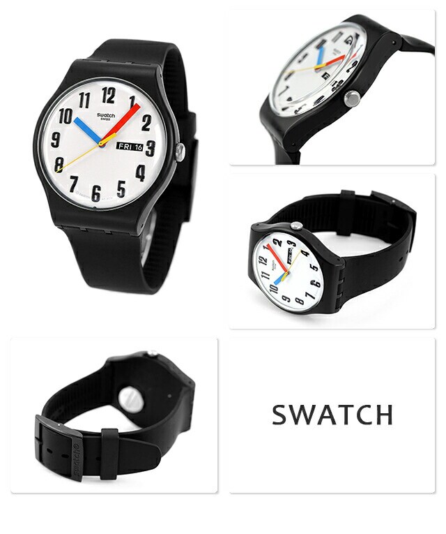 dショッピング |スウォッチ 時計 メンズ レディース SUOB728 SWATCH ELEMENTARY 腕時計 エレメンタリー 41mm  ホワイト×ブラック | カテゴリ：の販売できる商品 | 腕時計のななぷれ (028SUOB728)|ドコモの通販サイト