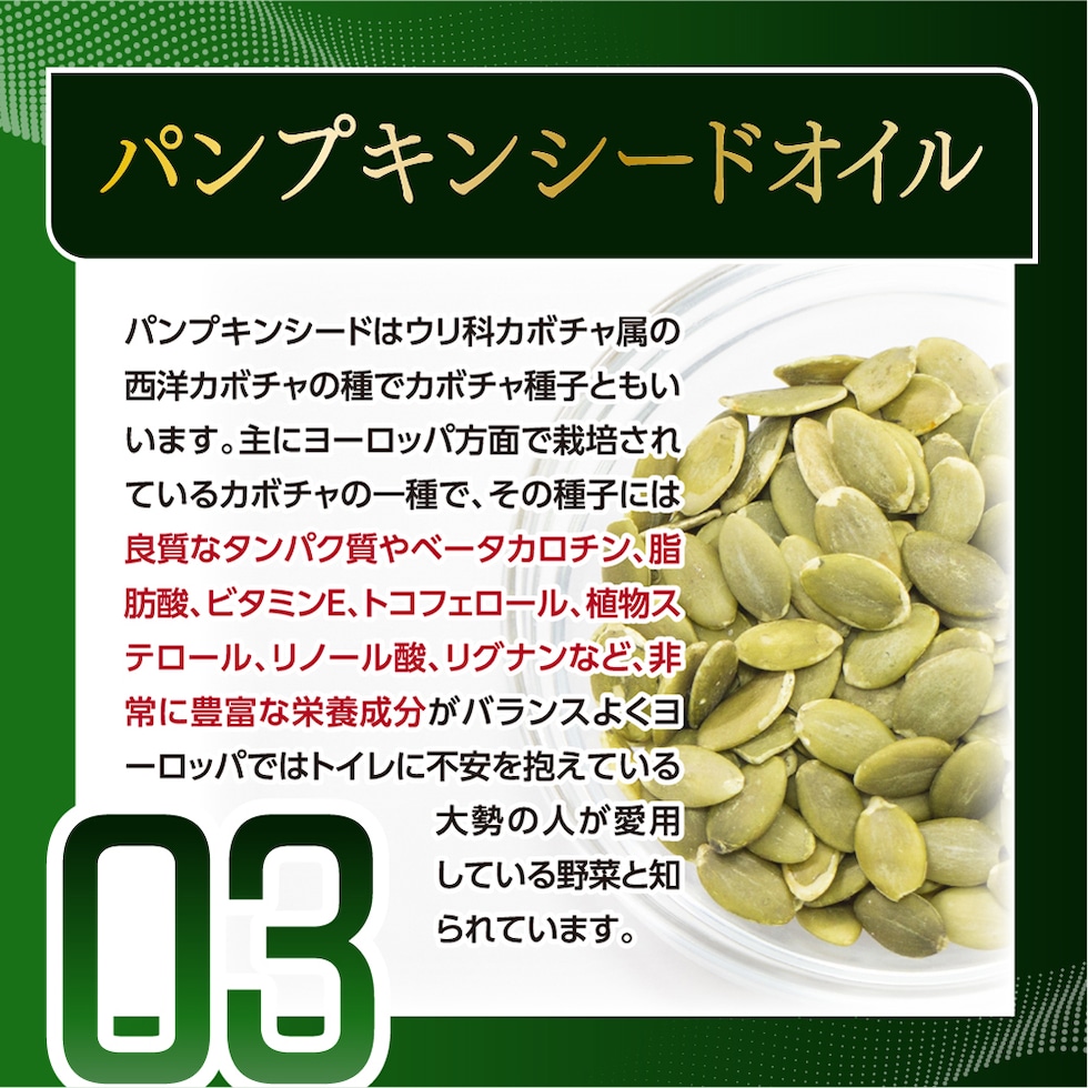 486円 高質 ＼9日間限定セール ノコギリヤシ+カボチャ種子 90粒×３