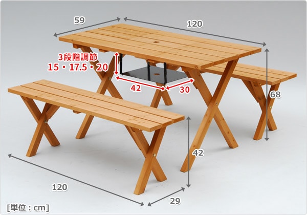 dショッピング |ガーデン テーブル セット 3点セット BBQ仕様 PTS 