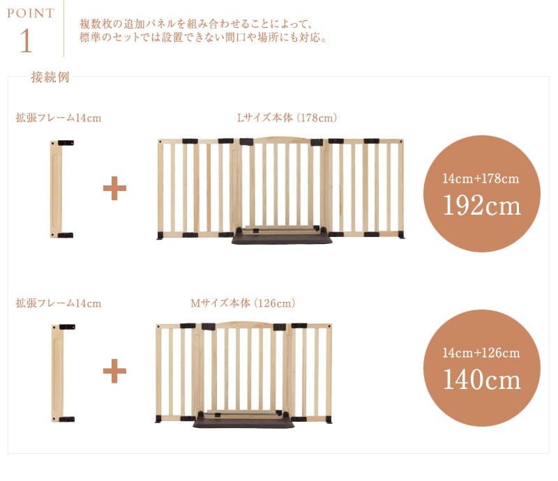 おくだけドアーズ woody 拡張フレーム S 14cm 5012014001  ベビーゲート 追加 拡張 セーフティー 安全ゲート ベビーゲイト 自立式 日本育児 木製 シンプル  
