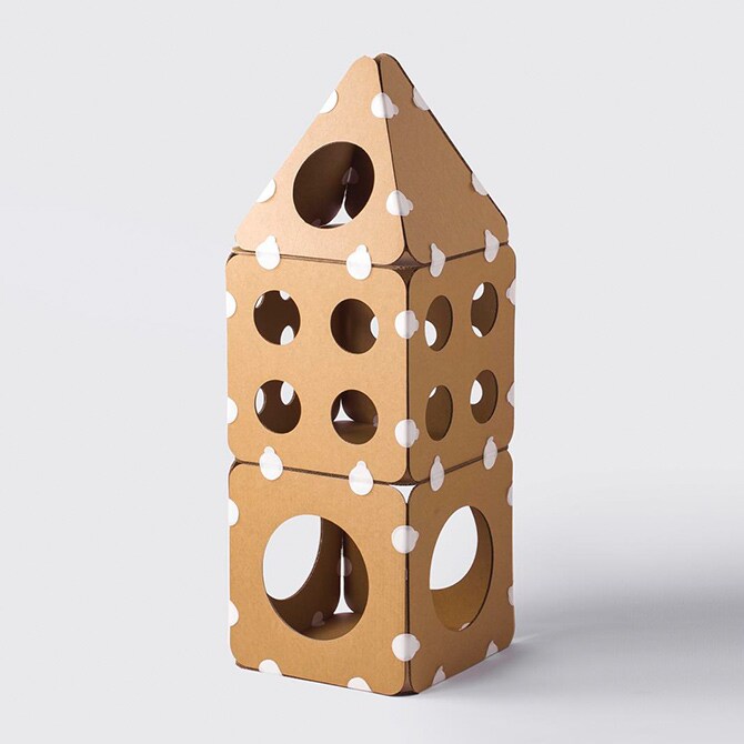 pidan ピダン キャットキューブお家 15枚  猫用 ダンボール キャットタワー 組み立て 組み合わせ 自由 ハウス  