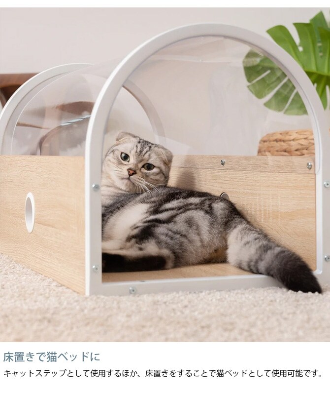 MYZOO マイズー Tunnel  猫用 猫 キャットステップ キャットウォーク クリア 透明 おしゃれ 壁掛け キャットベッド 天井付け  