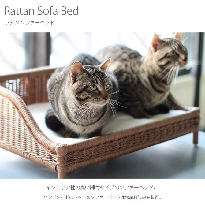ラタン　ソファーベッド  キャットベッド 猫用ベッド ベッド ハウス クッション 犬用 かわいい おしゃれ 猫用　ネコ いぬ　犬　イヌ  