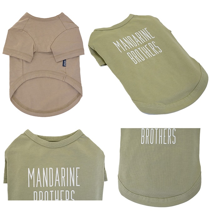 MANDARINE BROTHERS マンダリンブラザーズ ベーシッククールTシャツ XS、S、M、MD、L  犬 犬の服 Tシャツ カットソー 接触冷感 夏用 クール 涼しい おしゃれ シンプル  