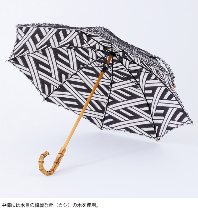 shesay シセイ 菱模様のジャカード生地で作った晴雨兼用傘 