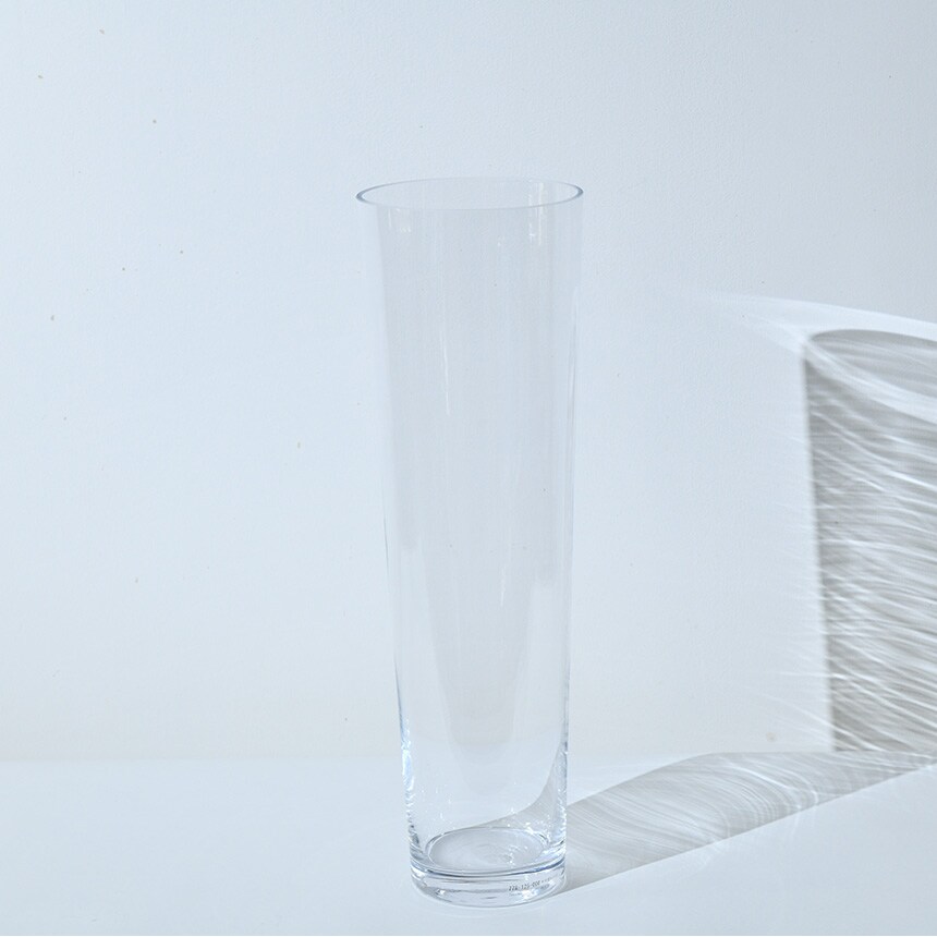 花瓶 ガラス EUROグラス テーパー 直径15.5cm×高さ50cm  フラワーベース 大きな 北欧 ヨーロッパ シンプル 円柱 花器 透明 大きい 大型 おしゃれ  