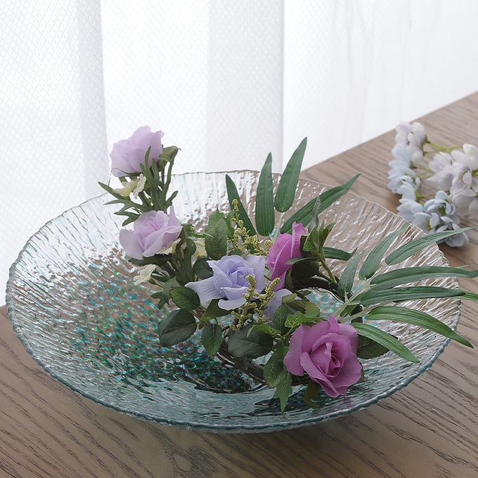 dショッピング |生け花 花器 水盤 想い出映す水面 ガラス 高級 