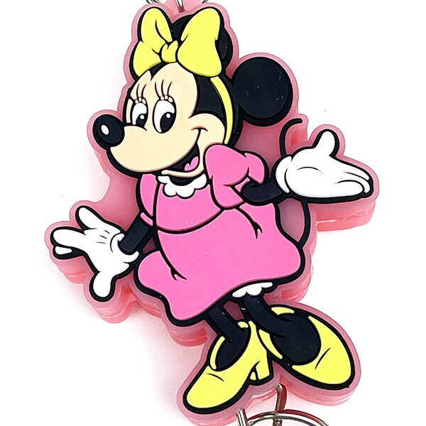 ディズニー ミニーマウス ラバーリールキーホルダー Disney