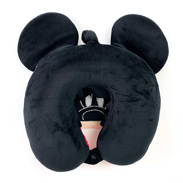 ディズニー ミニー ディズニー フード付き低反発枕 ミニーマウス ブラック ネックピロー