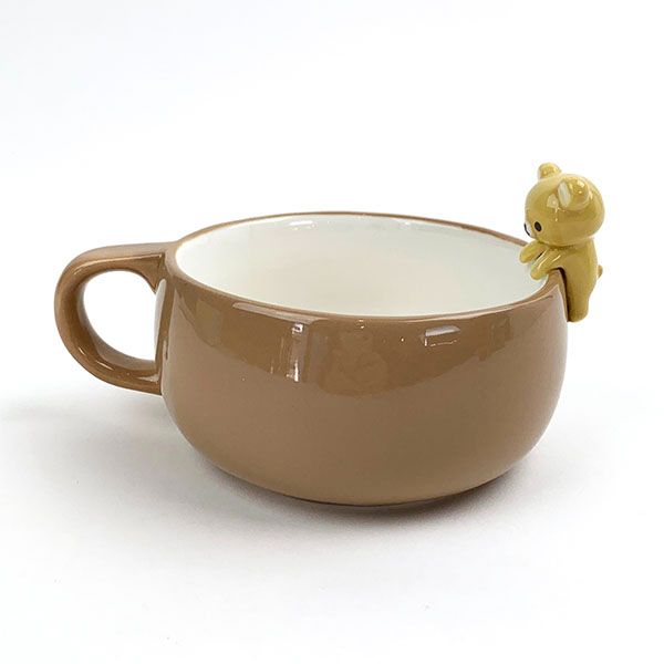リッラクマ フィギュア付きスープマグ 食器 陶器シリーズ リラックマスタイル ブラウン