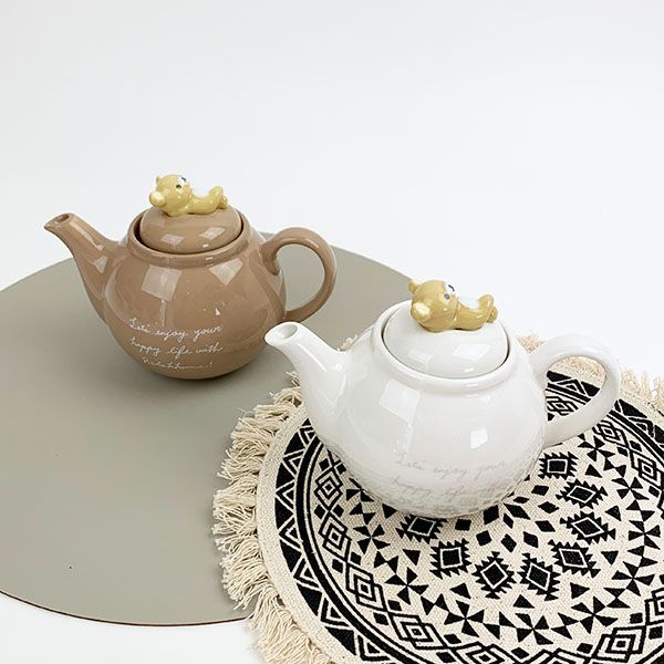 リラックマ フィギュア付きティーポット 食器 陶器シリーズ リラックマスタイル ホワイト