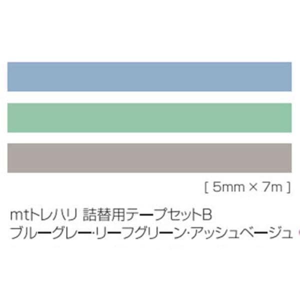 カモ井加工紙 mtトレハリ 詰替用テープセットA(サニーイエロー、オフホワイト、ライトピンク)(MTTCP02)