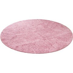イケヒコ フィリップ ラグマット １８５ｃｍ 丸 ピンク 床暖、ホットカーペット対応 （１枚入）
