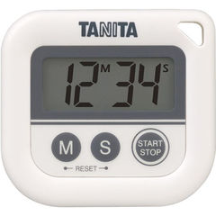 タニタ 防水 タイマー デジタル 丸洗いタイマー１００分計 ＴＤ－３７６Ｎ－ＷＨ （１個）