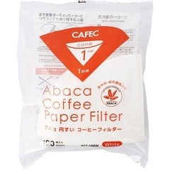 三洋産業 コーヒー フィルター アバカ 円錐形 １杯用 ＡＣ１－１００Ｗ （１００枚入）