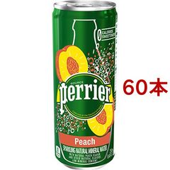 ペリエ ピーチ 無果汁・炭酸水 缶 （２５０ｍｌ＊６０本セット）