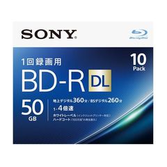 ソニー 4倍速対応BD-R DL 10枚パック 50GB ホワイトプリンタブル 10BNR2VJPS4 【返品種別A】