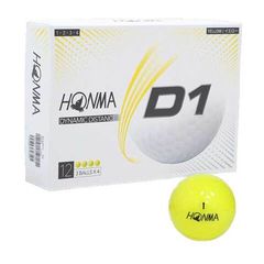 本間ゴルフ ゴルフボール HONMA D1ボール（2020年モデル）1ダース 12個入り(イエロー) ローナンバー D1 2020 model HONMA-BT2001L YE 【返品種別A】