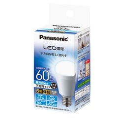 パナソニック LED電球 小形電球形 760lm（昼光色相当） Panasonic LDA7DHE17ESW2 【返品種別A】