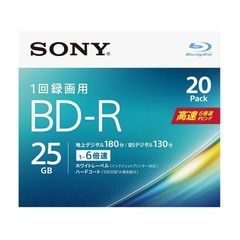 ソニー 6倍速対応BD-R 20枚パック 25GB ホワイトプリンタブル 20BNR1VJPS6 【返品種別A】
