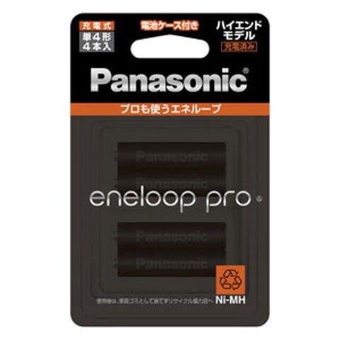 パナソニック ニッケル水素電池 単4形（4本入） Panasonic eneloop pro(エネループプロ) BK-4HCD/4C 【返品種別A】