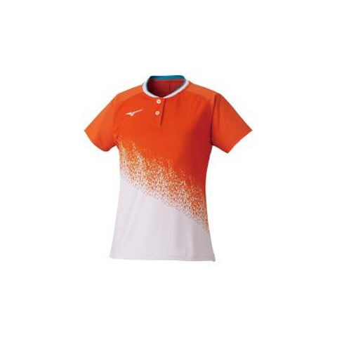 ミズノ ゲームシャツ（オレンジ×ホワイト・サイズ：L） MIZUNO 62JA0701 レディース 62JA070154L 【返品種別A】 テニスレディースウェア
