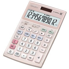 カシオ 12桁本格実務電卓ジャストタイプ 検算機能付き（ピンク） 検算機能つき実務電卓 JS-20WKA-PK-N 【返品種別A】