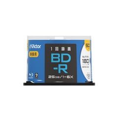 Victor 6倍速対応BD-R 50枚パック 25GB ホワイトプリンタブル ビクター VBR130RP50SJ2 【返品種別A】
