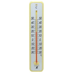 シンワ測定 温度計 プラスチック製 30cm イエロー 48362 【返品種別A】