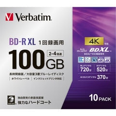 MITSUBISHI 4倍速対応BD-R XL 10枚パック100GB ホワイトプリンタブル VBR520YP10D4 【返品種別A】