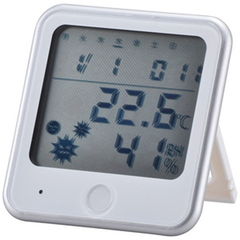オーム インフルエンザ・熱中症注意機能付き 温湿度計（ホワイト） OHM TEM-300-W(08-0025) 【返品種別A】