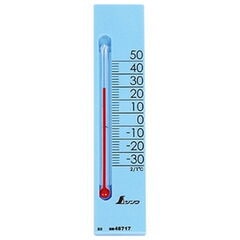 シンワ測定 温度計 プチサーモ スクエア たて 13.5cm マグネット付 ブルー 48717 【返品種別A】