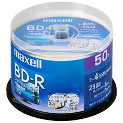 マクセル 4倍速対応BD-R 50枚パック 25GB ホワイトプリンタブル BRV25WPE.50SP 【返品種別A】