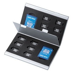 サンワサプライ microSDカード用メモリーカードケース（両面収納タイプ・アルミ製） SANWA SUPPLY FC-MMC5MICN2 【返品種別A】
