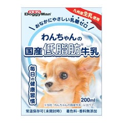 ドギーマン　わんちゃんの国産低脂肪牛乳　２００ｍｌ　２４本入り　犬　ミルク 関東当日便
