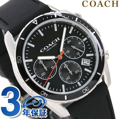 Dショッピング コーチ メンズ Coach 腕時計 トンプソン 41mm クロノグラフ ブラック 時計 カテゴリ の販売できる商品 腕時計のななぷれ ドコモの通販サイト