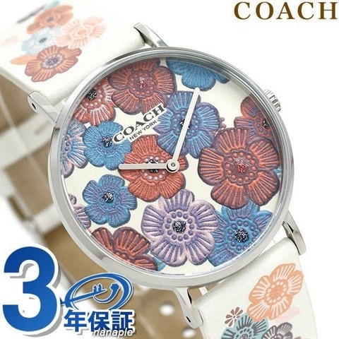 dショッピング |コーチ 時計 レディース 革ベルト 花柄 ホワイト 
