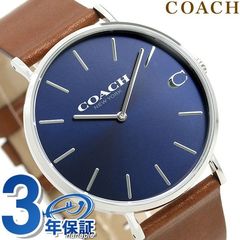 コーチ COACH 時計 メンズ 41mm 革ベルト 14602151 チャールズ ダークブルー×ブラウン 腕時計