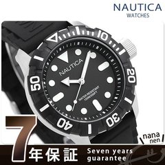 ノーティカ NAUTICA メンズ 腕時計 100m防水 ブラック シリコンベルト 44mm A09600G NSR100 ジェリー