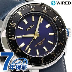 セイコー ワイアード SEIKO WIRED メンズ 腕時計 AGAJ407 ソリディティ ネイビー 革ベルト 時計