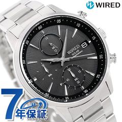 セイコー ワイアード クロノグラフ ソーラー メンズ 腕時計 AGAD408 SEIKO WIRED ブラック