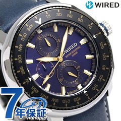 セイコー ワイアード SEIKO WIRED メンズ 腕時計 AGAT418 ソリディティ ネイビー 革ベルト 時計