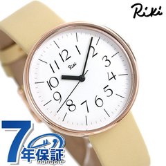 セイコー アルバ リキ 腕時計 レディース アラビア数字 AKQK451 SEIKO ALBA Riki ホワイト×ベージュ 革ベルト
