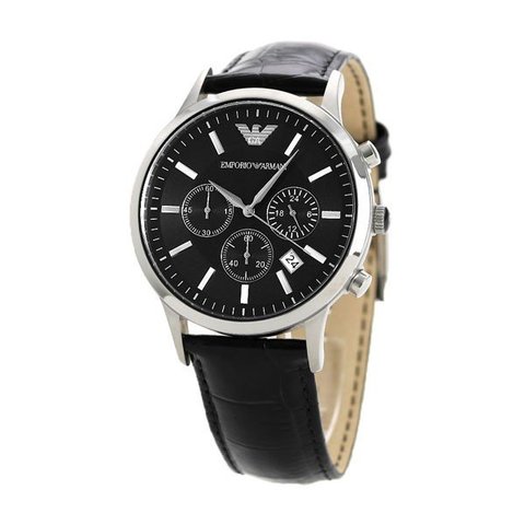dショッピング |エンポリオアルマーニ 時計 メンズ クロノグラフ EMPORIO ARMANI アルマーニ 腕時計 レナト 43mm