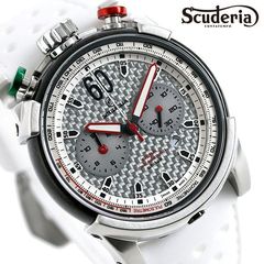 CTスクーデリア 腕時計 カーボン ファイヤー 日本限定モデル メンズ CWEI00519 CT SCUDERIA 時計 シルバー×ホワイト