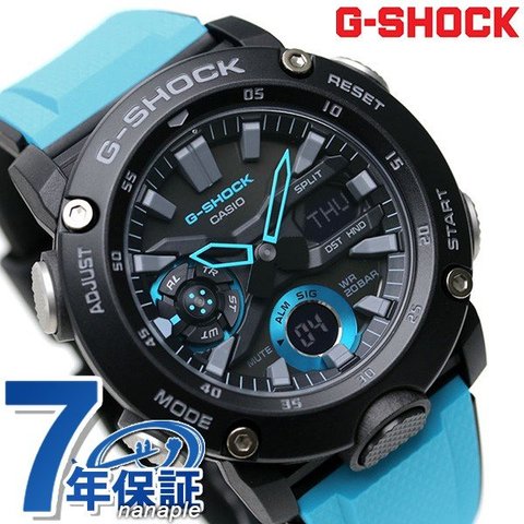 G-SHOCK Gショック GA-2000 アナデジ メンズ 腕時計 GA-2000-1A2DR ブラック×ライトブルー カシオ