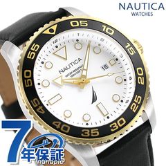 NAUTICA ノーティカ 時計 パシフィックビーチ 44mm 100防水 メンズ 腕時計 NAPPBF141 ホワイト×ブラック