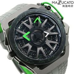 マッツカート リム モンツァ レーシング 48mm デュアルムーブメント メンズ 腕時計 RIM-F1-GY361 MAZZUCATO ブラック×グレー