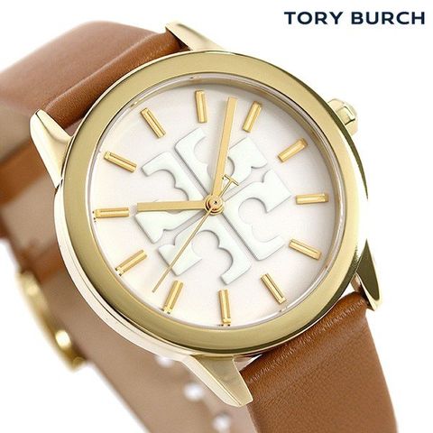 dショッピング |トリーバーチ 時計 TORY BURCH レディース 腕時計 TBW2007 36mm ホワイト×ブラウン 革ベルト